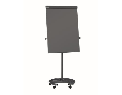 MAUL Flipchart MAULoffice Rundfuss antra mit 2 Papierhaltern, 5 Laufrollen