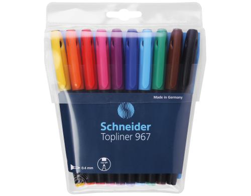 Schneider Fineliner 967 10er Etui assortiert, 10 Stk.