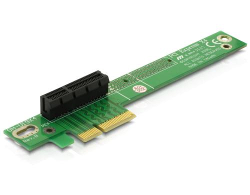 Delock PCI-Express Riserkarte, x4 zu x4 90 nach links gewinkelt