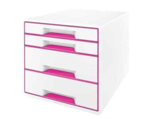 Leitz WOW CUBE pink metallic, 4 Schubladen