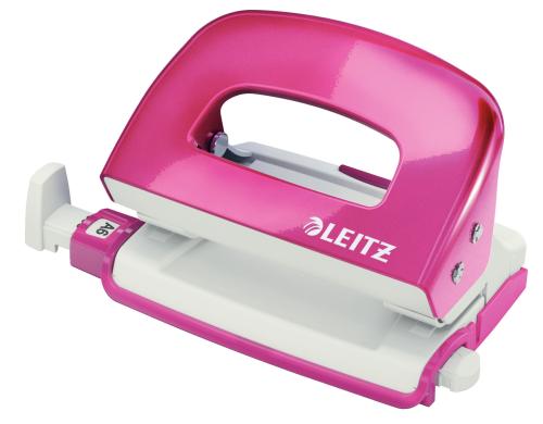 Leitz WOW Kleiner Locher NeXXt pink metallic, 10 Blatt, Metall