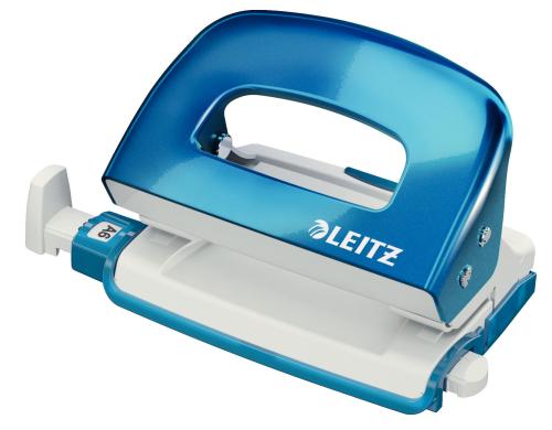 Leitz WOW Kleiner Locher NeXXt blau metallic, 10 Blatt, Metall