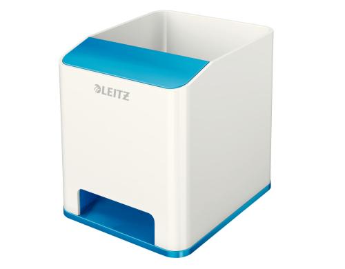 Leitz WOW Sound Stiftekcher Duo Colour blau metallic