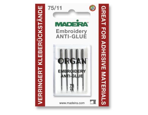 Madeira Maschinennadel Anti Glue 75/11 Packung  5 Nadeln, Nadelst. 75/11