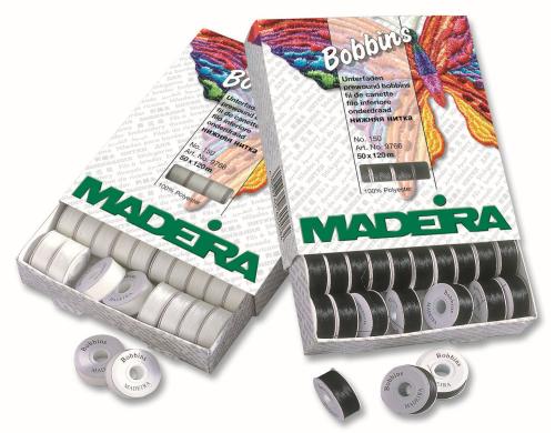 Madeira Unterfaden Bobbins weiss 50 Stk. 50 Spulen  120m