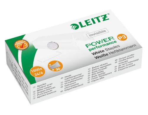 Leitz Power Performance P3 Heftklammern weiss, 24/6, 1000 Stck, bis 30 Blatt