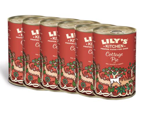 Lilys Kitchen Nassfutter fr Hunde Rindfleisch, 6x400g