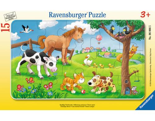 Knuffige Tierfreunde Alter: 3+, 15 T. Rahmenpuzzles