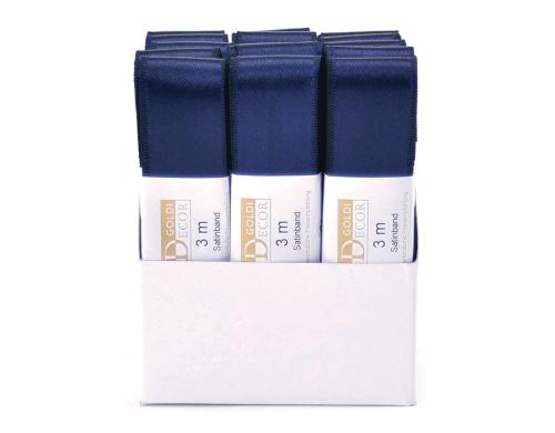 Goldina Doppelsatin-Band 25 mm Strngchen  3 m, navyblau