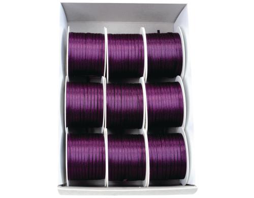 Goldina Doppelsatin-Band 3 mm Spule  10 m, mauve