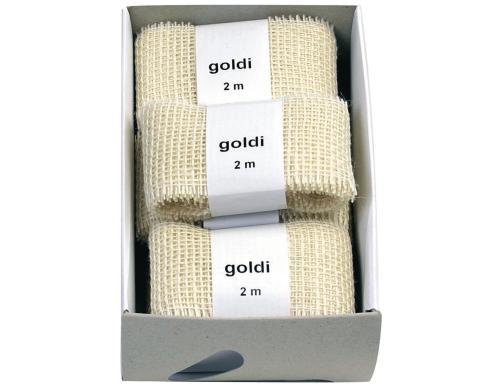 Goldina Juteband 6 cm Strngchen  2 m, weiss