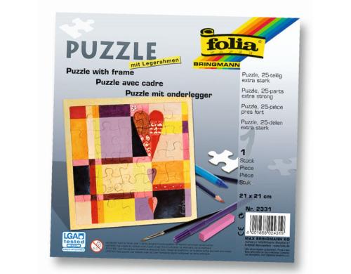 Folia Papp Puzzle mit Legerahmen 25-teilig