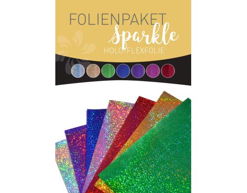 Heisstransferfolie Flex Sparkle 7 Blatt  30 x 25 cm