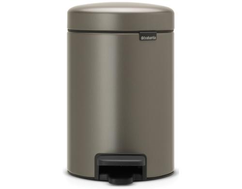 Brabantia NewIcon Treteimer 3 Liter Platinum, Inhalt 3 Liter