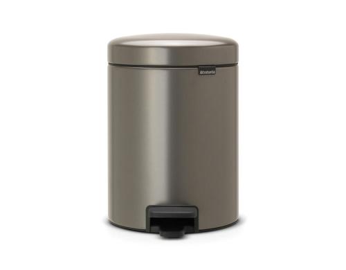 Brabantia NewIcon Treteimer 5 Liter Platinum, Inhalt 5 Liter