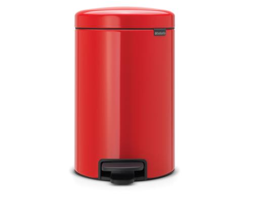 Brabantia NewIcon Treteimer 12 Liter Passion Red, Inhalt 12 Liter