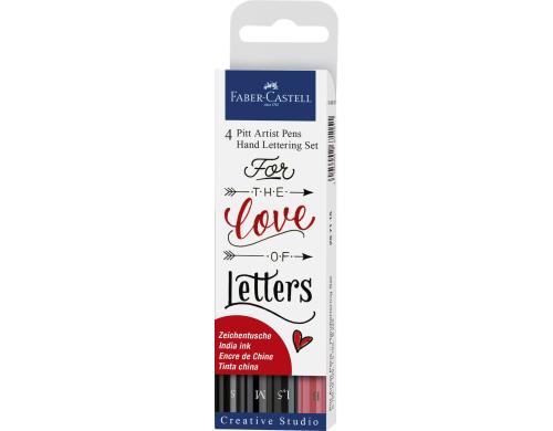 FABER-CASTELL PITT Artist Pen Handlettering 4er Etui