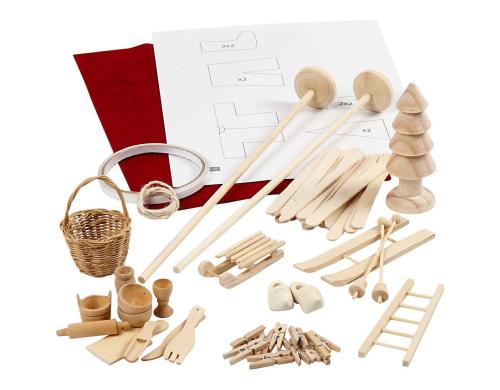 Creativ Company Holz Wichtel/Feentr Set zum selber Basteln