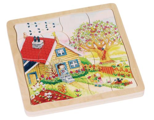 Schichtenpuzzle Jahreszeiten 20 x 20 x 1,5 cm, 4 Schichten, 54 Teile