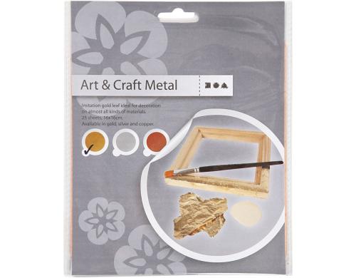 Creativ Company Blattmetall gold 25 Blatt  16 x 16 cm