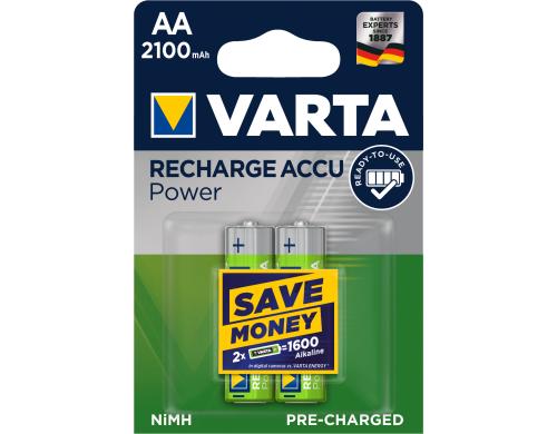 VARTA Power Akku AA R2U 2100mAh 2er Blister 