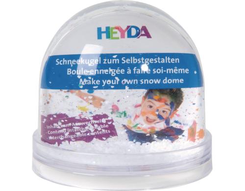 Heyda Schneekugel Acryl, Grsse 9 x 8.5cm