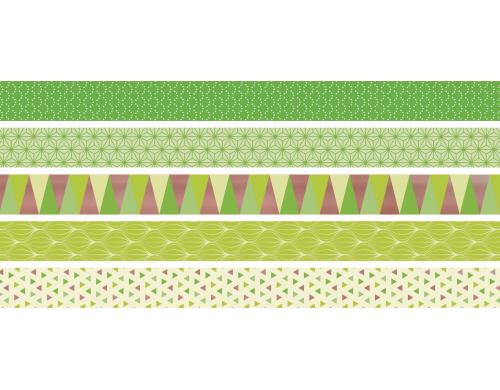 Heyda Washi Tape Triangle lime 1 Dispenser mit 5 Rollen