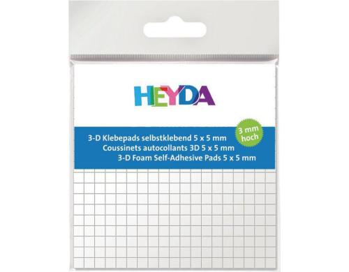 Heyda Klebepads 361 Stck Grsse 5x5mm, 3mm hoch