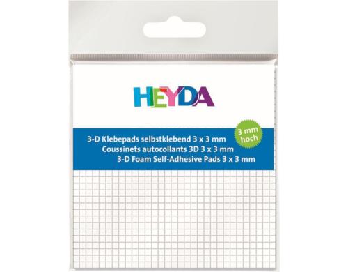 Heyda Klebepads 961 Stck Grsse 3x3mm, 2mm hoch