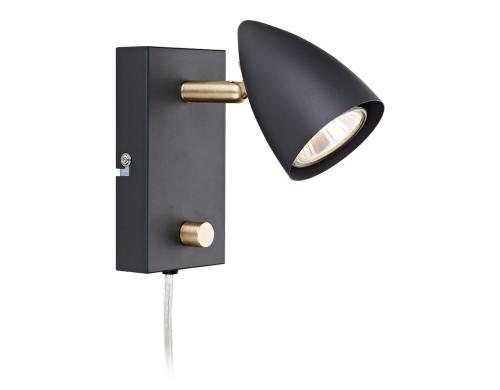 MARKSLOJD Ciro 1L Wandleuchte Schwarz 106318, exkl. 1x GU10 35W, Dimmer