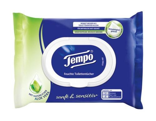 Tempo Feuchttcher sanft&sensitiv Aloe Vera 42 Tcher