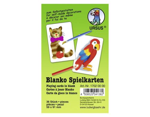 URSUS Blanko Spielkarten 36 Stck, Grsse 5.9 x 9.1cm