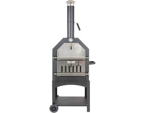 La Hacienda Pizza Oven Lorenzo black 156x50x37cm, steel