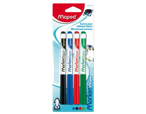 Maped Whiteboard Marker 4er schwarz, blau, grn, rot