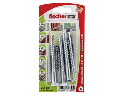 Fischer  90874 Unidbel UX 10X60 S NV 4 Stck