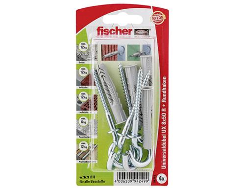 Fischer  94621 Unidue UX 8X50 R RH NV 4 Stck