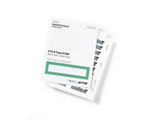 HPE Q2015A: 100 Strichcode Etiketten LTO-8 100 Etiketten Daten und 10 Reinigungstapes