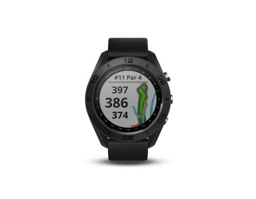 Garmin Golfuhr Approach S60 schwarz mit Silikon-Armband