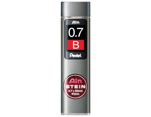 Pentel Druckbleistift-Minen Ain Stein 0.7mm B, 40 Minen pro Dose