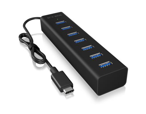 ICY BOX IB-HUB1700-C3, Type-C 7 Port USB3.0 USB Type-C zu 7 Port USB 3.0 Hub