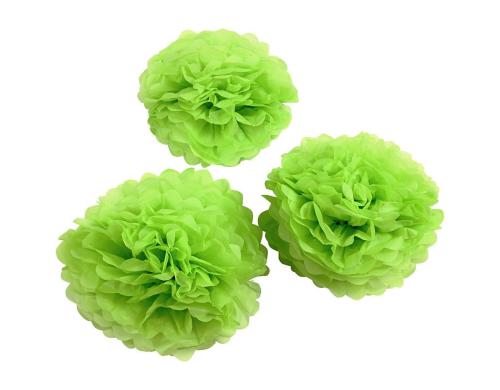 Creativ Company Papier-Pompons grn 3 Stck: 20 + 24 + 30 cm