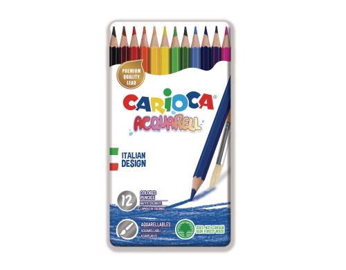 Carioca Farbstift Acquarell Metallbox 12er Pack