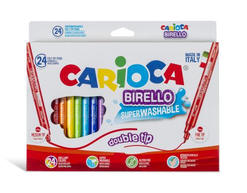 Carioca Fasermaler doppelseitig Birello 24er Pack