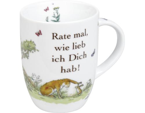 Knitz Tasse Rate mal wie lieb ich Dich hab Fassungsvermgen 380ml