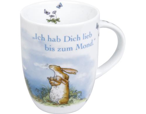 Knitz Tasse Ich hab Dich lieb bis zum Mond Fassungsvermgen 380ml