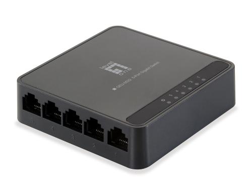 LevelOne GEU-0522: 5-Port-Gigabit-Switch 1000Mbps, externes Netzteil