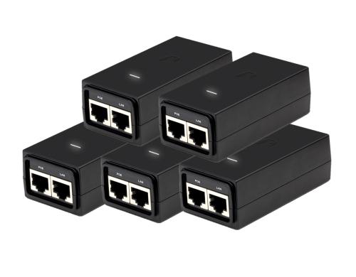 Ubiquiti Passive PoE GE Injector: 24V, 12W fr passive PoE Gerte,  CH-Kabel, 5-Pack