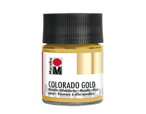 Marabu Metallic-Effektfarbe Colorado Gold 50 ml, Metallic-Gold