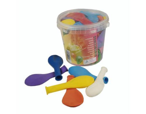 Papstar Ballons farbig in Dose 100 Stck farbig sortiert, D: 22cm, Umfang 70cm