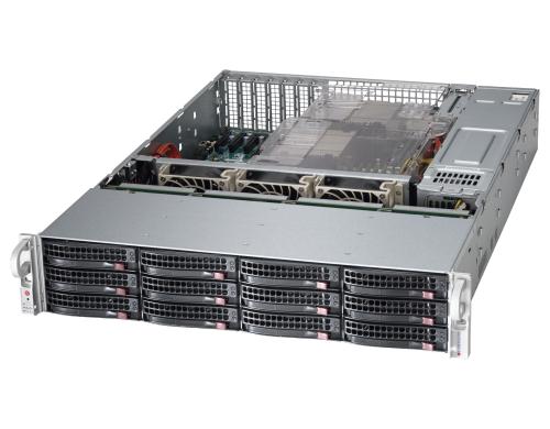 Supermicro SC826BE1C4-R1K23LPB: 19 Gehuse 12x SAS3 Hotswap Bays, 1200W Redundant NT